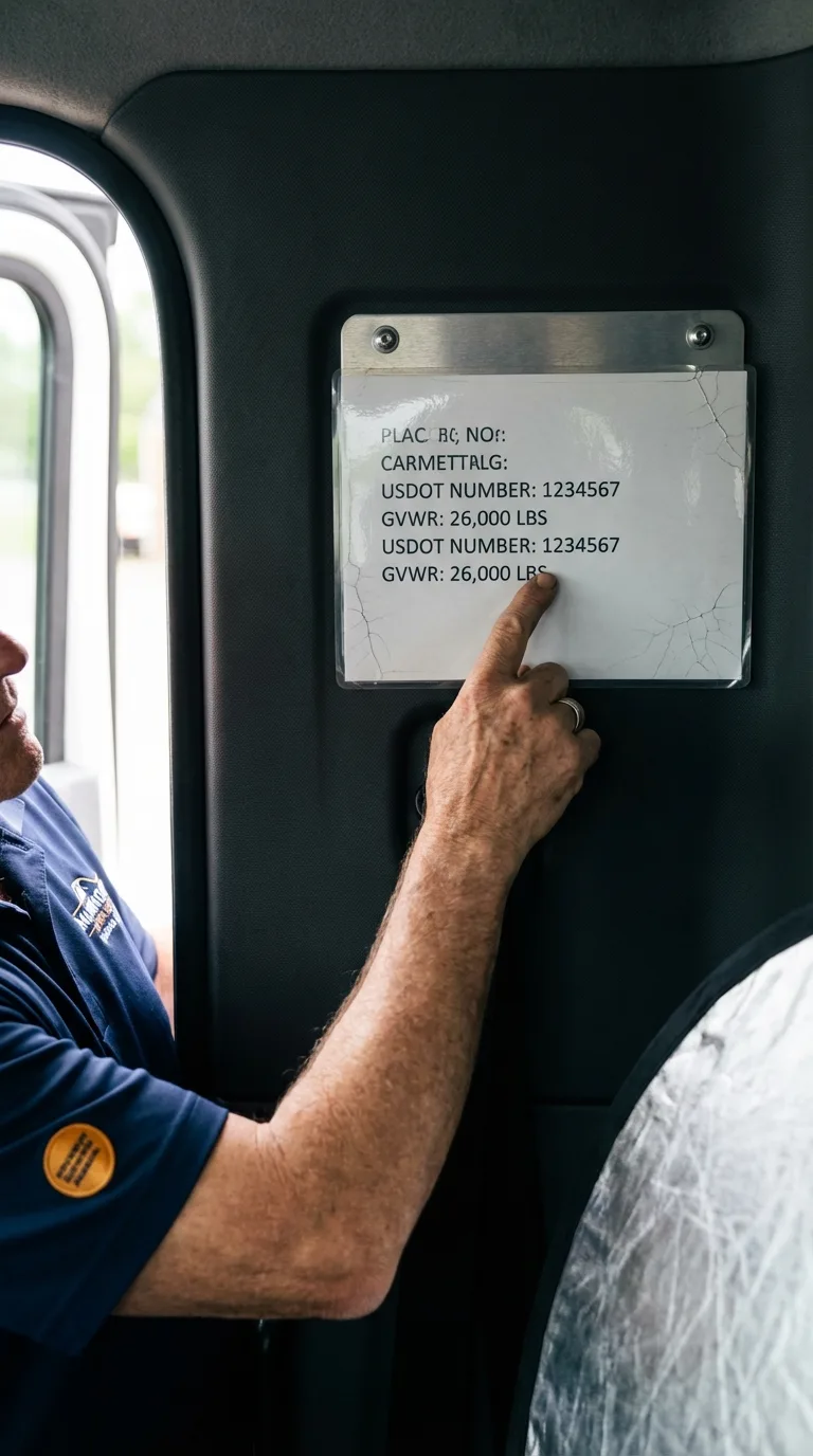 USDOT licensing placard verification in Brodheadsville